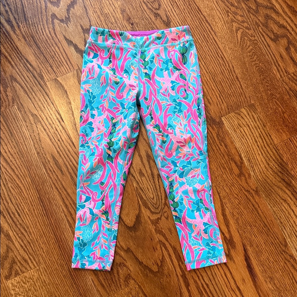 Lilly Pulitzer Pink and Blue Kids Leggings